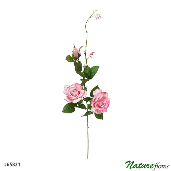 Galho de Rosa Flor Artificial 2F 1BT(85cm) - Imagem 13
