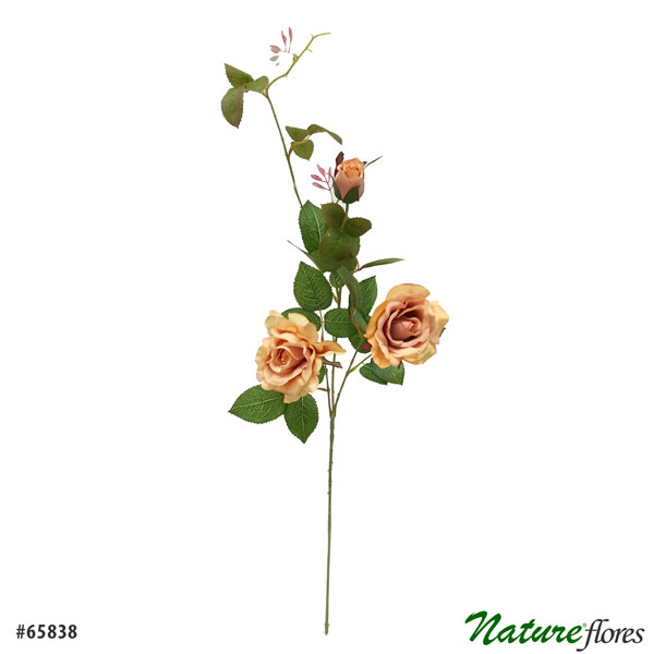 Galho de Rosa Flor Artificial 2F 1BT(85cm) - Imagem 15