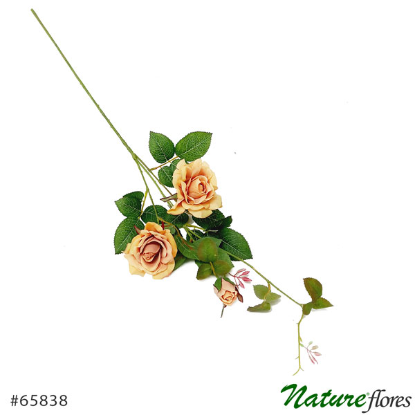 Galho de Rosa Flor Artificial 2F 1BT(85cm) - Imagem 5