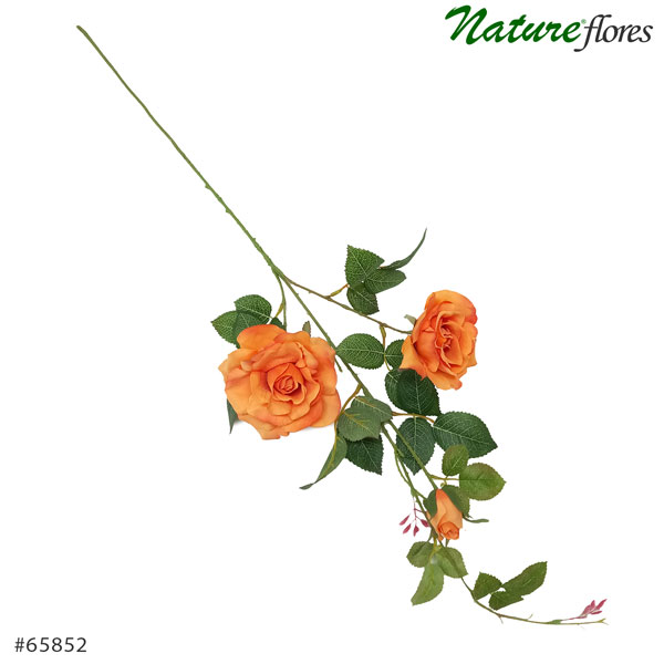 Galho de Rosa Flor Artificial 2F 1BT(85cm) - Imagem 8