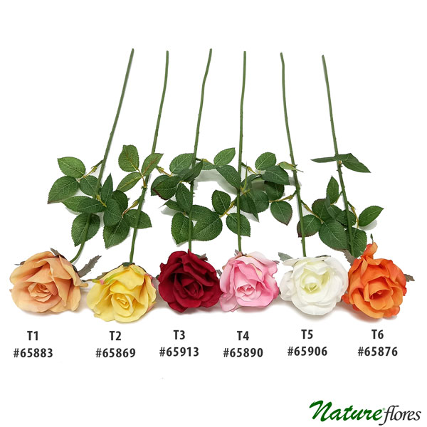 Galho de Rosa Flor Artificial 1F (70cm) - Imagem 2