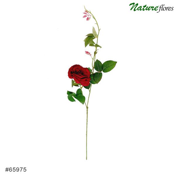 Galho de Rosa Flor Artificial 1F (90cm) - Imagem 4