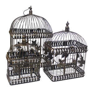 Gaiola Sicilia retangular - bronze