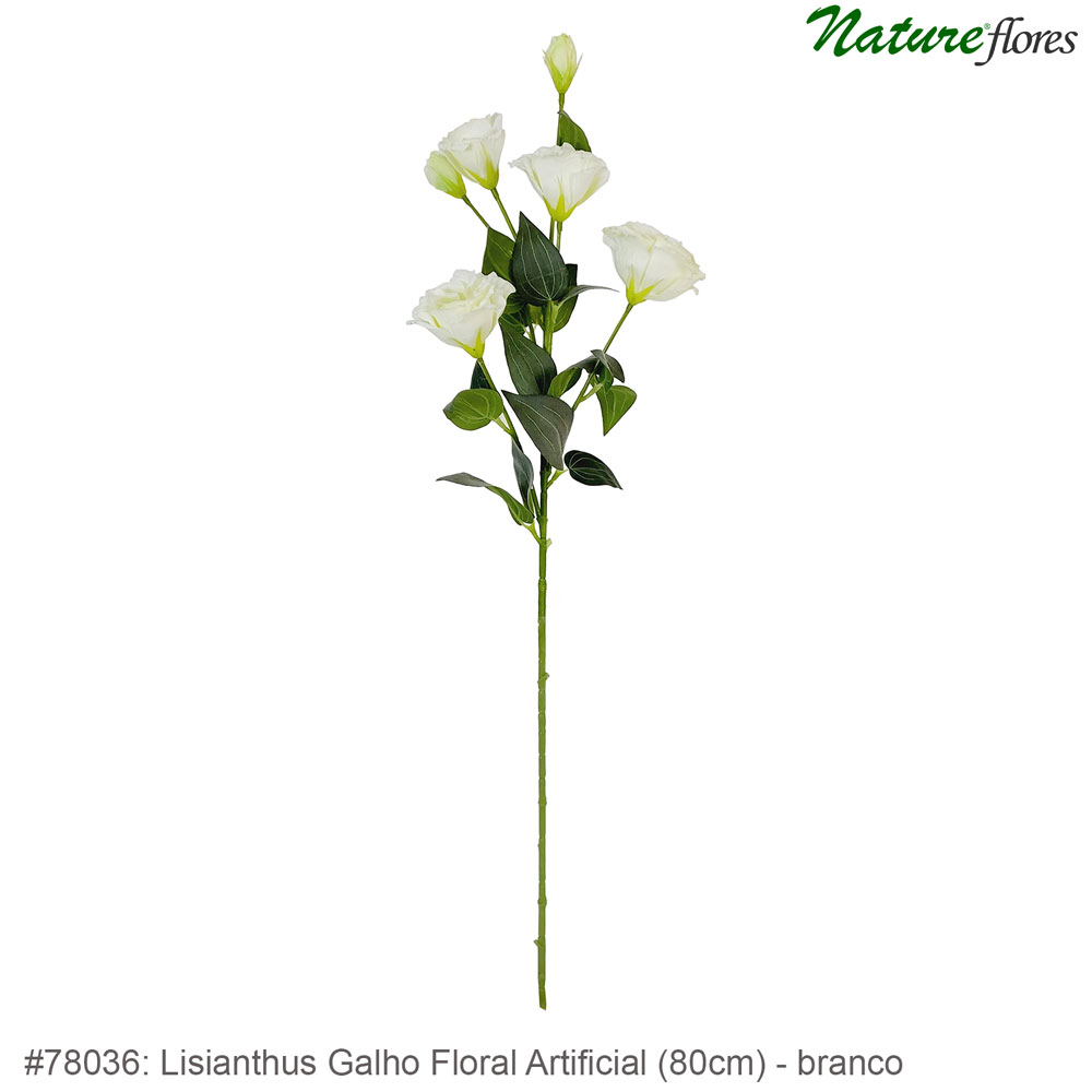 Lisianthus Galho Floral Artificial (80cm) - Imagem 5