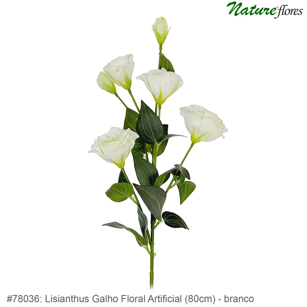 Lisianthus Galho Floral Artificial (80cm) - Imagem 6