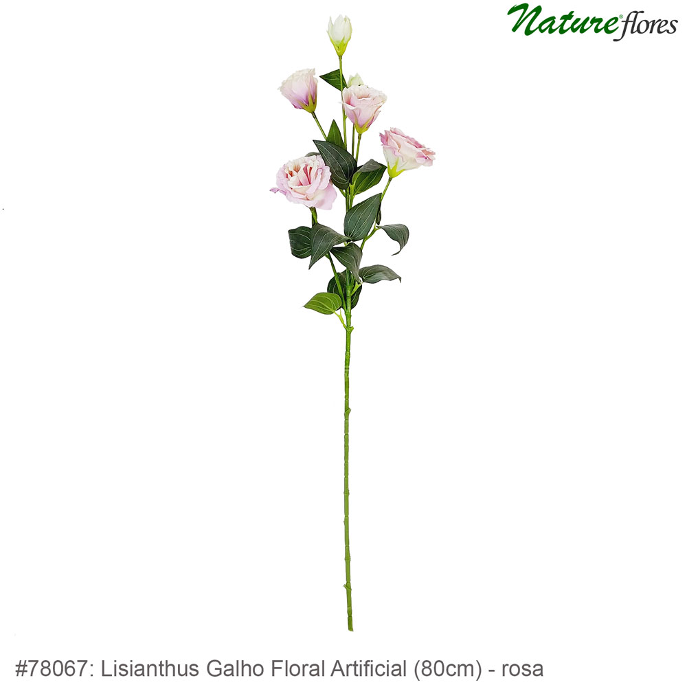 Lisianthus Galho Floral Artificial (80cm) - Imagem 3