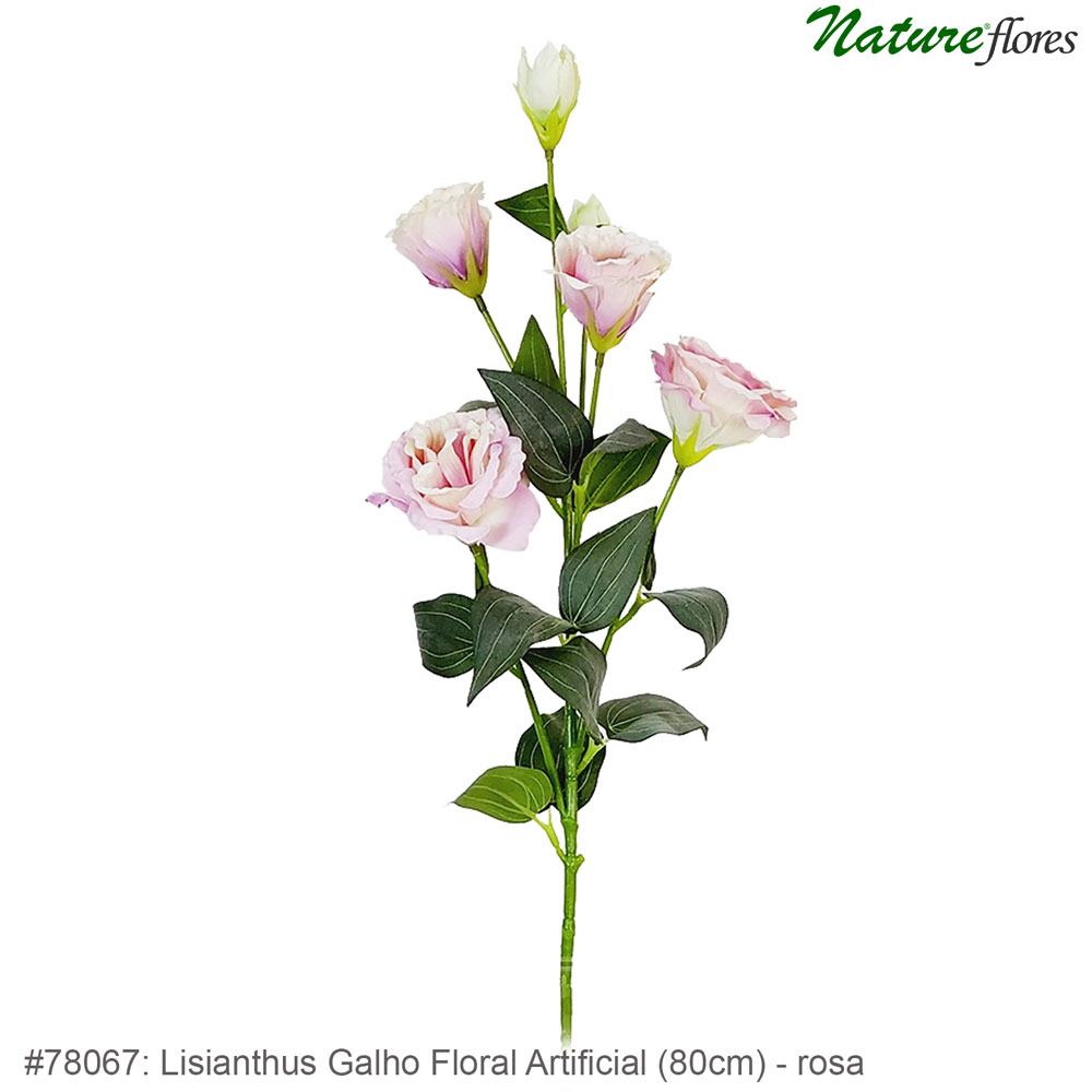 Lisianthus Galho Floral Artificial (80cm) - Imagem 4