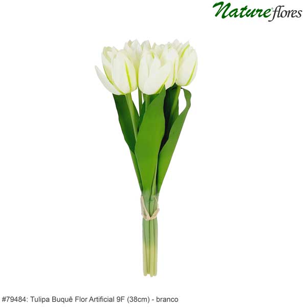 Tulipa Buquê Flor Artificial 9F (38cm) - Imagem 3