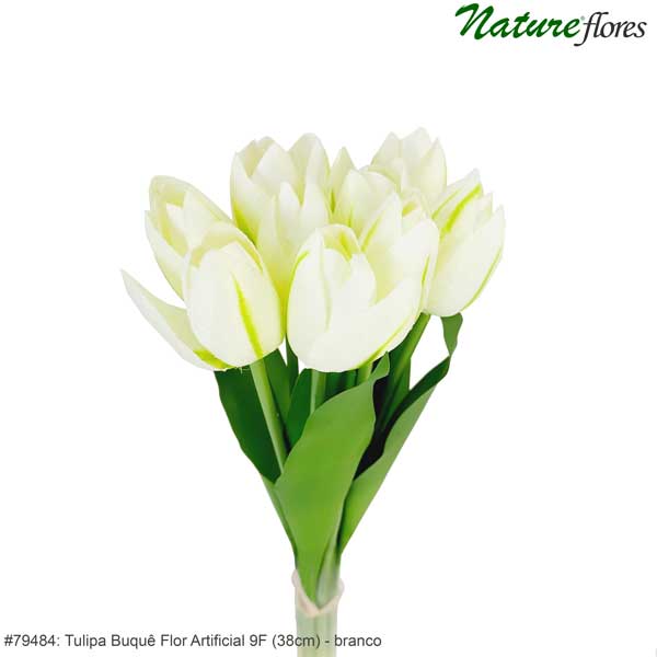 Tulipa Buquê Flor Artificial 9F (38cm) - Imagem 4