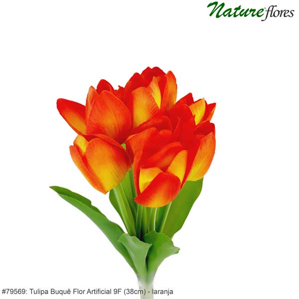Tulipa Buquê Flor Artificial 9F (38cm) - Imagem 6