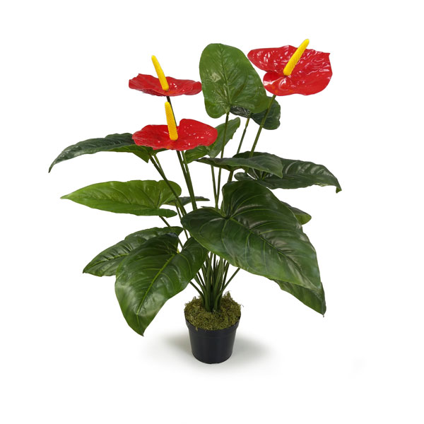 Antúrio Vermelho Planta Artificial (60cm) - Imagem 3