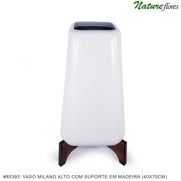 Vaso Milano com suporte em madeira - Imagem 10
