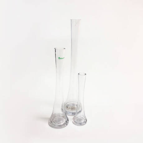 Vaso de Vidro Transparente Solitário Ortes (20cm)