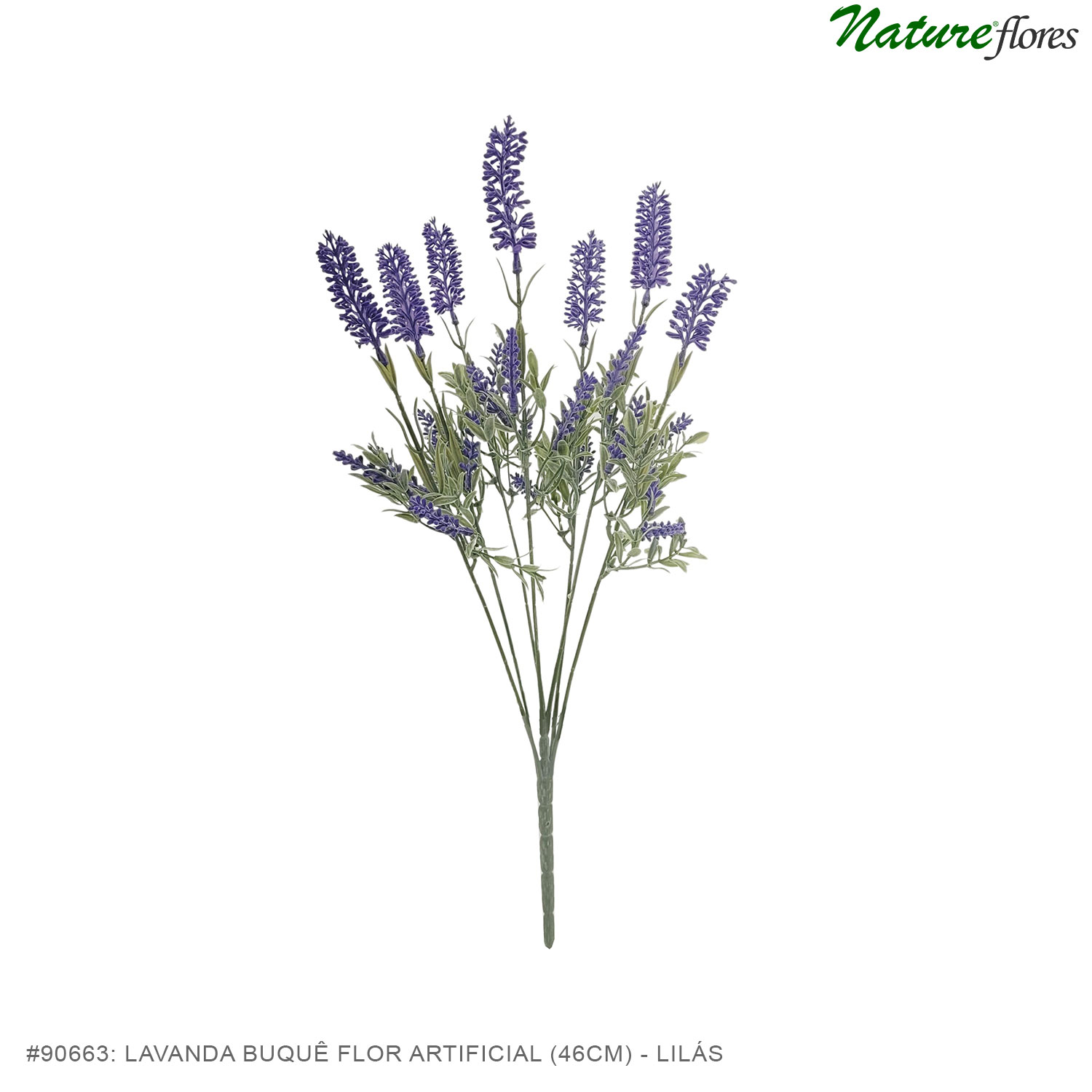 Lavanda Buquê Flor Artificial (46cm) - lilás - Imagem 2
