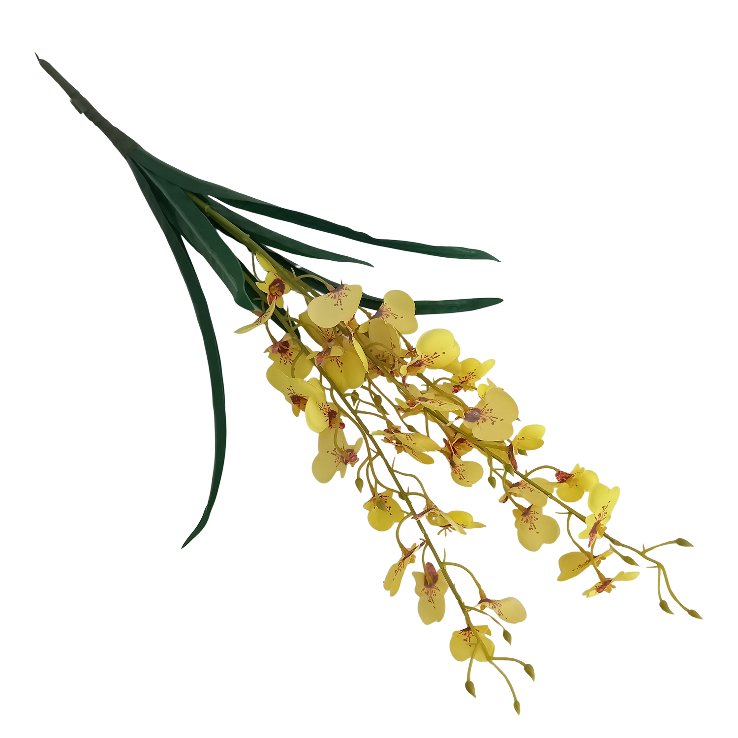 Orquídea Chuva de Ouro artificial com folhas (Buque 50cm) - Imagem 3