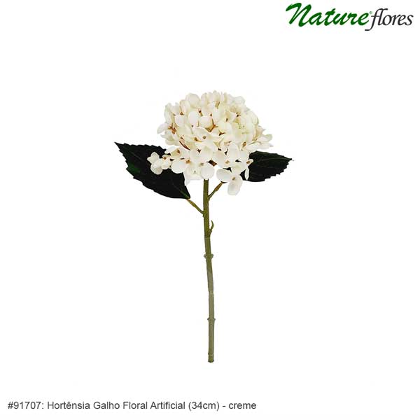 Hortênsia Galho Floral Artificial (34cm) - Imagem 3