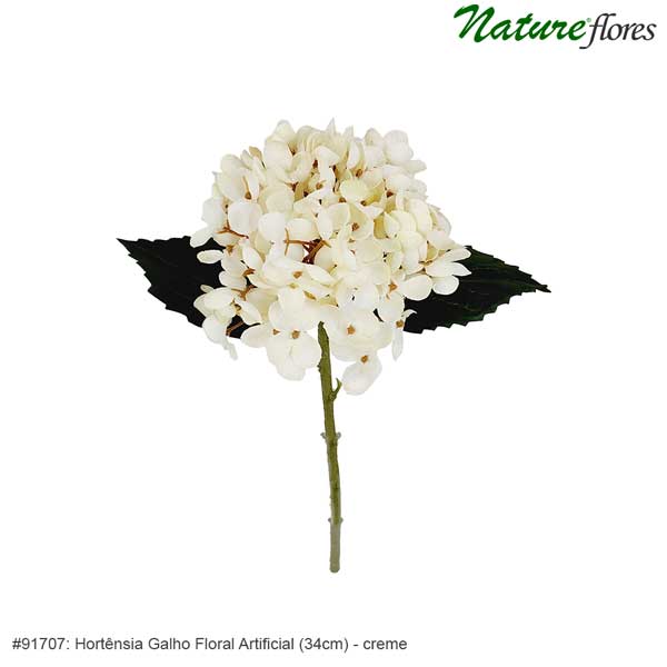 Hortênsia Galho Floral Artificial (34cm) - Imagem 4