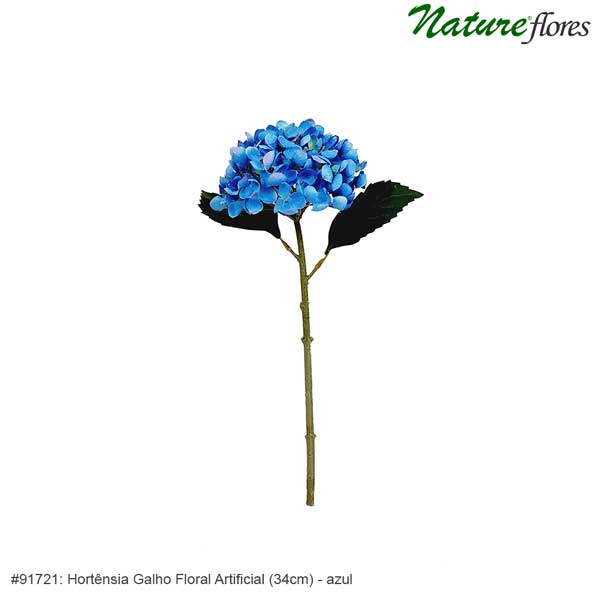 Hortênsia Galho Floral Artificial (34cm) - Imagem 5