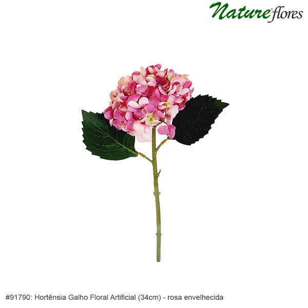 Hortênsia Galho Floral Artificial (34cm) - Imagem 8