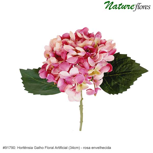 Hortênsia Galho Floral Artificial (34cm) - Imagem 9