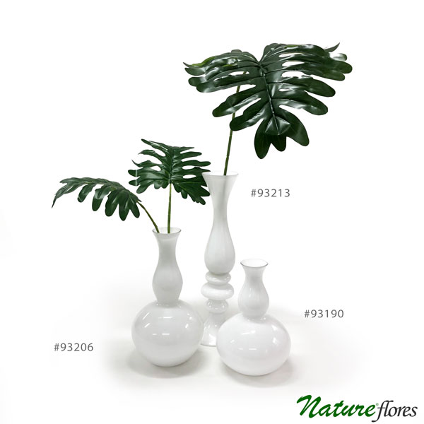 Coleção Bianco Vaso de Vidro Branco (29-50cm)