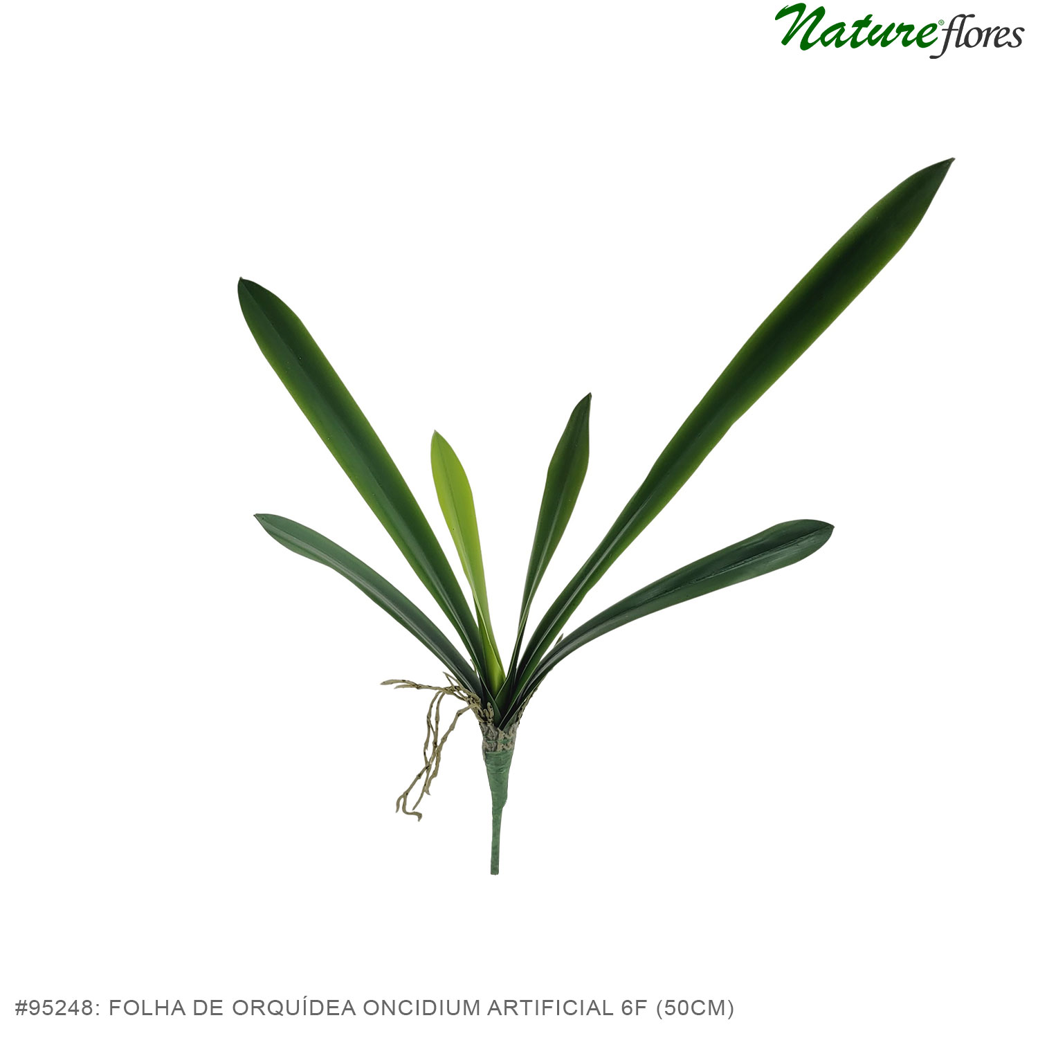 Folha de Orquídea Oncidium Artificial 6F (50cm) - Imagem 2