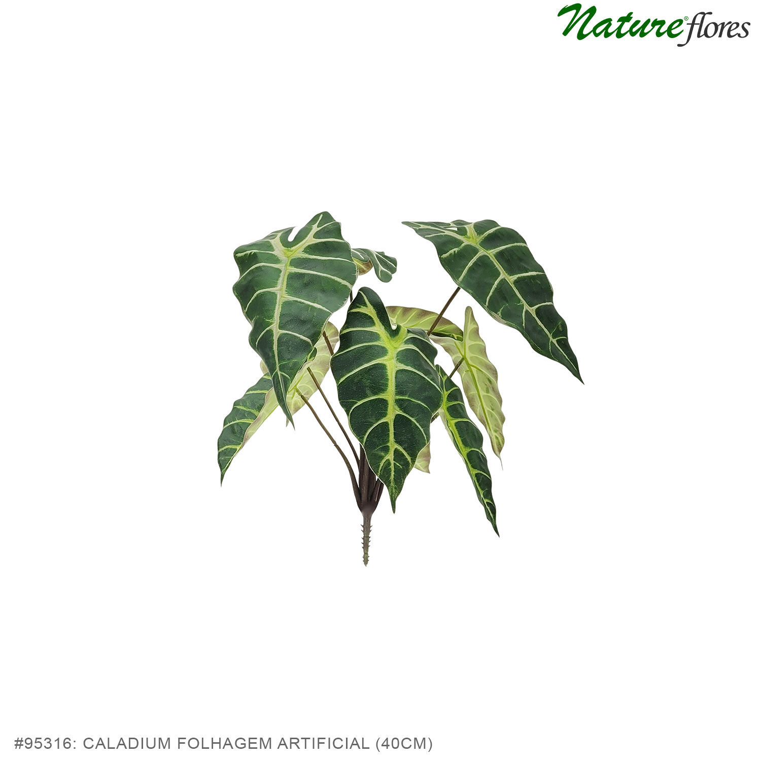 Caladium Folhagem Artificial (40cm) - Imagem 2