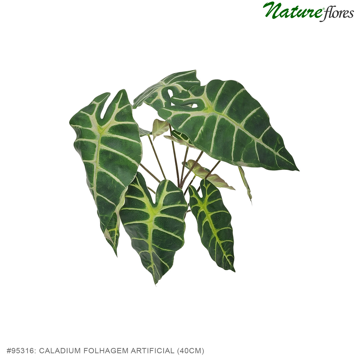 Caladium Folhagem Artificial (40cm) - Imagem 3