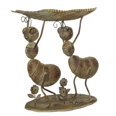 Formiga Corta-Folhas Peça Decorativa em Metal para Jardim (40×21×40cm)