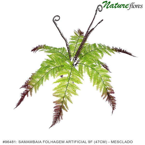 Samambaia Folhagem Artificial 9F (47cm) - Imagem 7