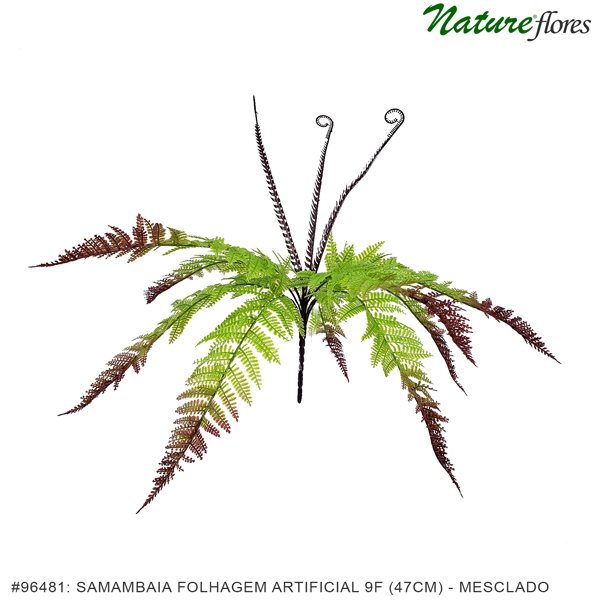 Samambaia Folhagem Artificial 9F (47cm) - Imagem 11