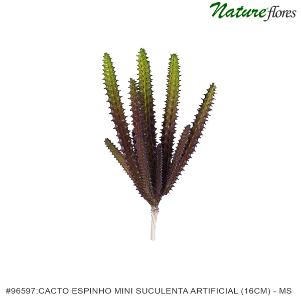 Cacto Espinho Mini Suculenta Artificial (16cm) - Imagem 2