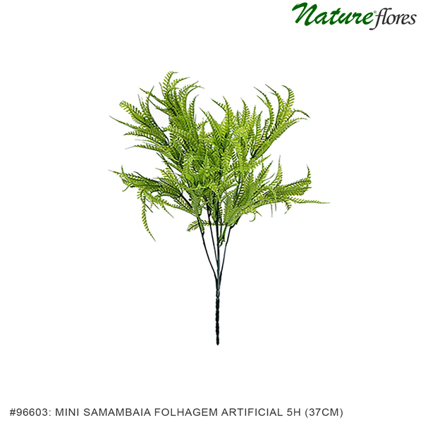 Mini Samambaia Folhagem Artificial 5H (37cm)