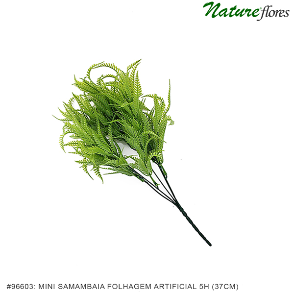 Mini Samambaia Folhagem Artificial 5H (37cm) - Imagem 3
