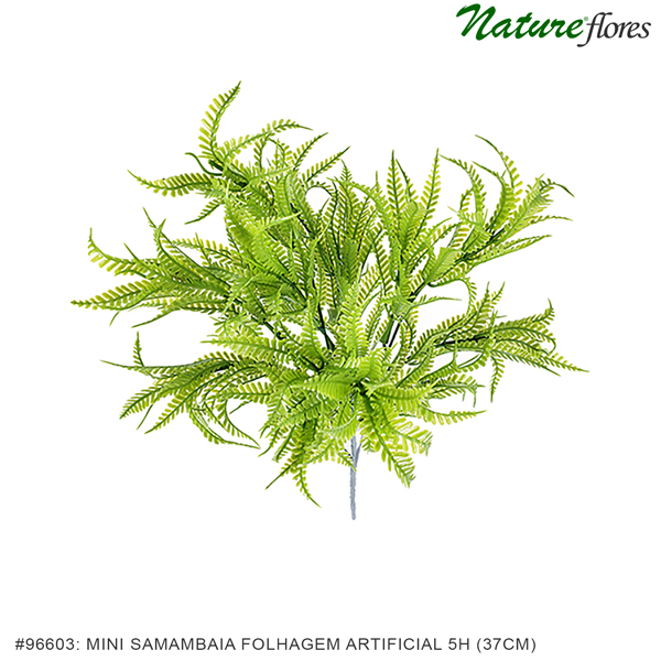 Mini Samambaia Folhagem Artificial 5H (37cm) - Imagem 2
