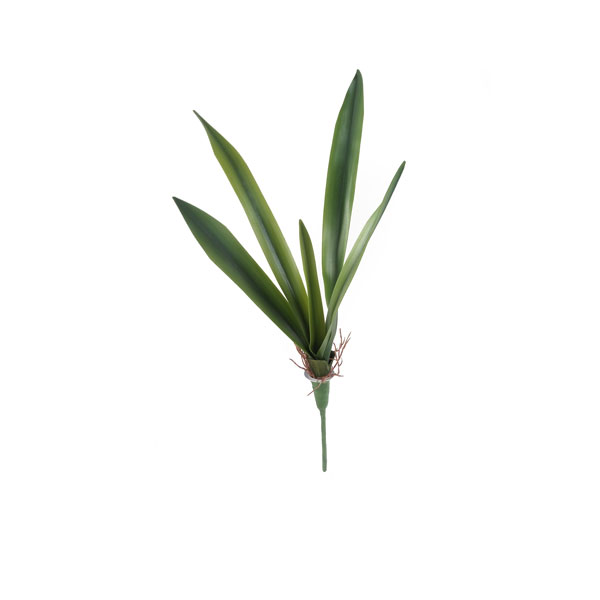 Folha Artificial de Orquídea Verde em Silicone (43cm) - Imagem 5