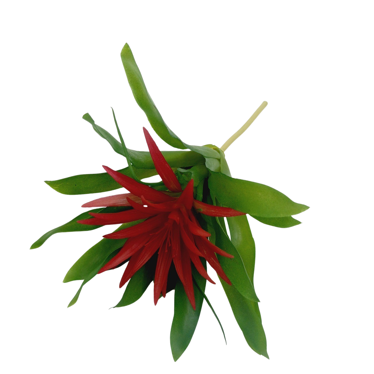 Bromélia Mini Planta Artificial (25cm) - Vermelho - Imagem 2
